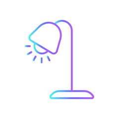 lamp business icon with purple blue outline style. business, icon, symbol, note, vector, document, office. Vector illustration