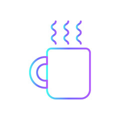 cup business icon with purple blue outline style. business, vector, group, icon, set, symbol, people. Vector illustration