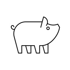 Pig Logo. Icon design. Template elements