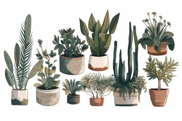 Fototapeta premium cactus in pots