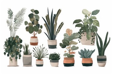Fototapeta premium plants in pots