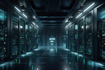 Concept Data center. Networks. Cryptocurrency Blockchain Illustrations. Cryptocurrency Background.  Mining cryptocurrency. Generative ai