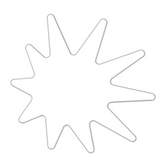 Abstract Y2K Element Isolated on Transparent Background, 3D Glass Shape, Universal Geometric Design Graphic