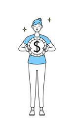 為替差益やドル高のイメージ、女性看護師、理学療法士、作業療法士、言語聴覚士、看護助手