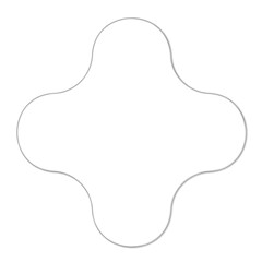 Abstract Y2K Element Isolated on Transparent Background, 3D Glass Shape, Universal Geometric Design Graphic