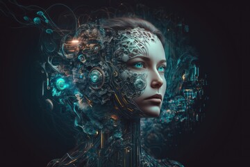 abstract digital background. ai