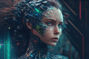 abstract digital background. ai