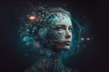 abstract digital background. ai