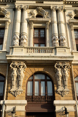Facade of Arriaga Theater - Arriaga Antzokia in Bilbao, Basque Country, Spain