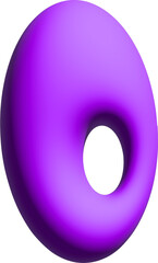 3d purple graffiti letter O