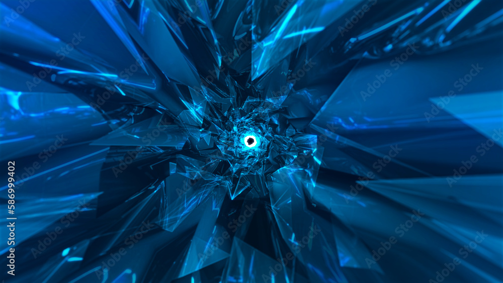 Poster colorful tunnel background. abstract circular tunnel. vortex tunnel. wormhole. abstract background w