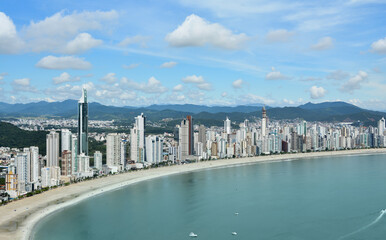 Naklejka premium Aerial view of Balneário Camboriu, Santa Catarina, Brazil.