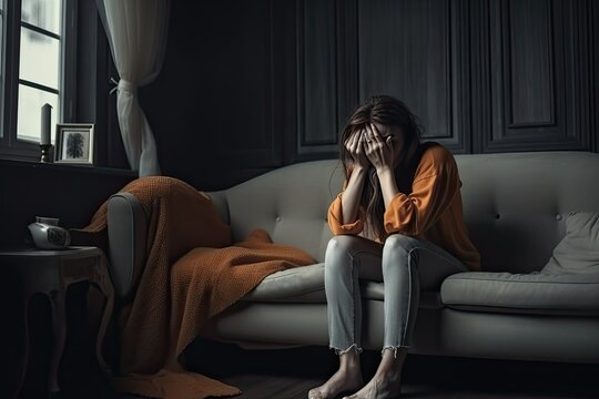Portrait of sad person