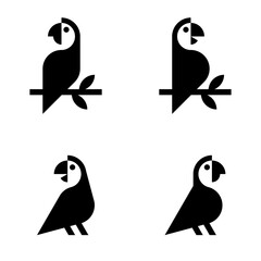 Parrot Logo. Icon design. Template elements © Nataliia
