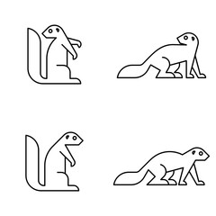 Xerus Logo. Icon design. Template elements