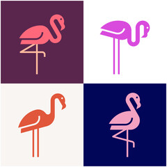Obraz premium Flamingo Logo. Icon design. Template elements