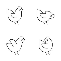 Chicken Logo. Icon design. Template elements