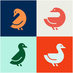 Fototapeta premium Duck Logo. Icon design. Template elements