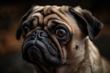 adorable canine with stunning eyes. Generative AI
