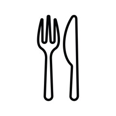 Spoon, knife, fork icon. Ready to use vector elements for restaurant logo.
