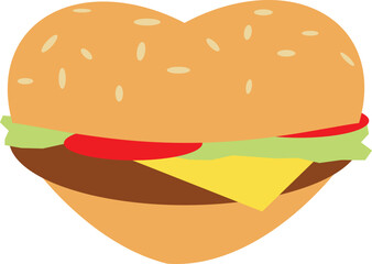 Heart Shaped Cheeseburger 