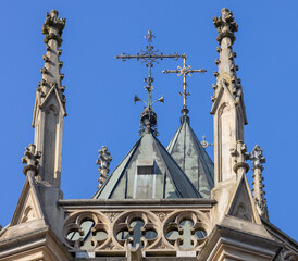 Fototapeta na wymiar Facade of neo-gothic New Cathedral, Linz, Austria