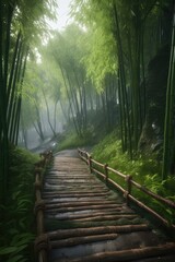 Obraz premium morning in the woods Generative Ai