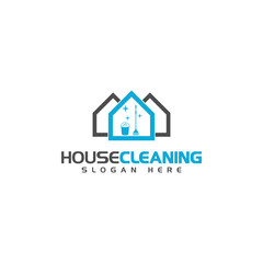 House Cleaning icon. House Cleaning Service Logo Template isolated on white background 