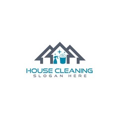 House Cleaning icon. House Cleaning Service Logo Template isolated on white background 