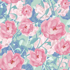 seamless pattern with roses