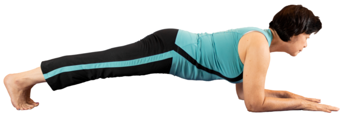 asian senior woman doing yoga meditation, stretching legs and arms at home. Cutout. Selfcare, healthy lifestyle, relaxation concept.