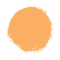 Orange watercolor spot brush element bright colorful