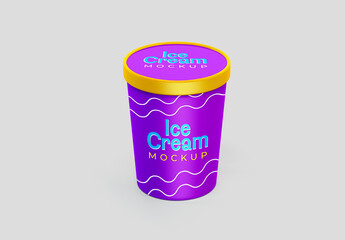 Ice Cream Jar Mockup