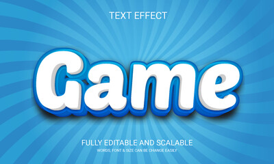 Game 3D Vector Text Effect Fully Editable