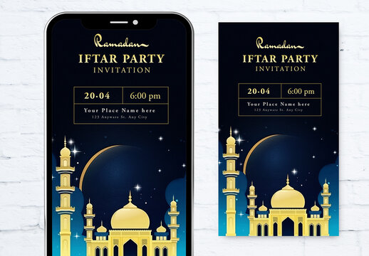 Ramadan Iftar Party Digital Invitation with Generative AI