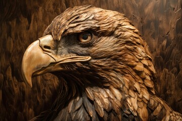Fototapeta premium Close-up of an eagle. Generative AI.