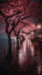 Obraz premium night in the city Generative Ai