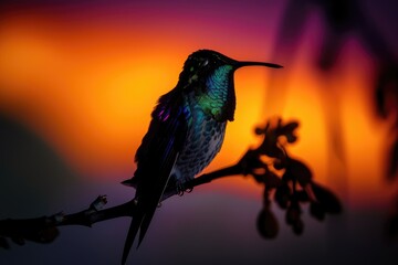 Fototapeta premium birds on a tree Generative Ai