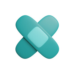 Health and medical bandage icon 3d