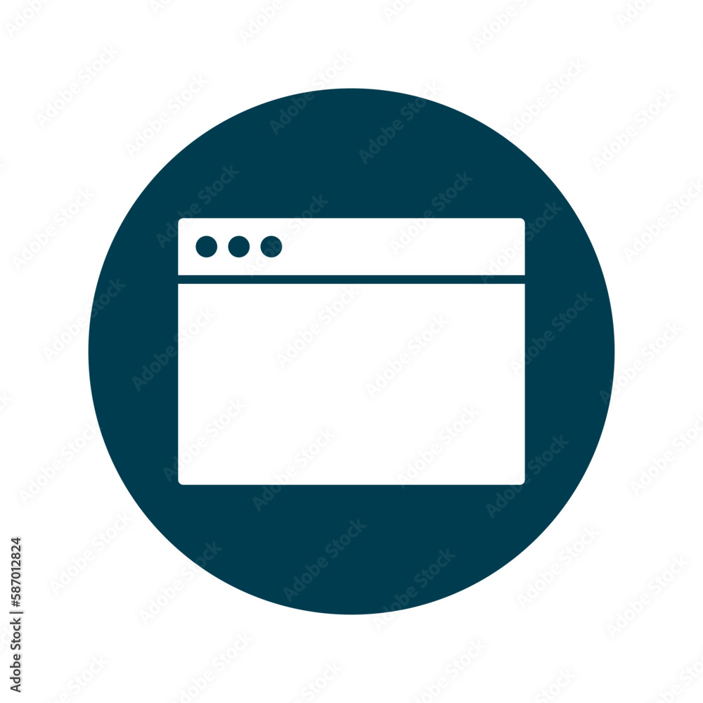 Poster round web window icon. vector.
