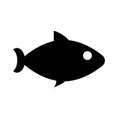 Fish silhouette icon. Fish dish. Vector.