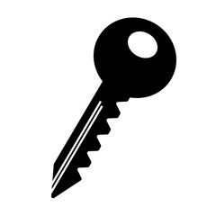 Entrance key icon. Residential key. Vector.