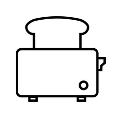 Sandwich bread and toaster icon. Vector.