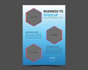 Vector business poster design and print template.