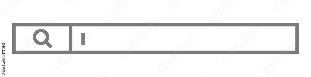 Aufkleber search box with input instructions and copy space. web search bar. vector.