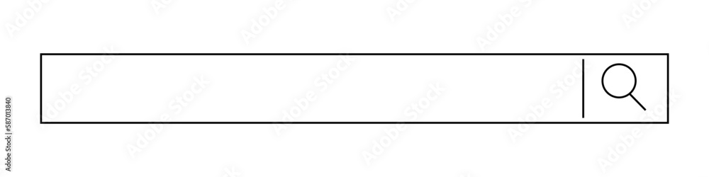 Poster simple search box. wide input space. web search bar. vector.