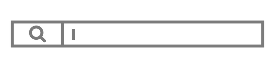 Obraz premium Search box with input instructions and copy space. Web search bar. Vector.