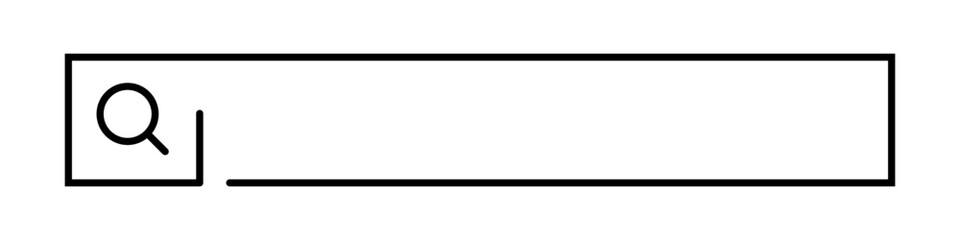 Stylish web search bar. Internet search engine. Vector.