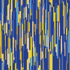 Seamless vector abstract pattern blue and yellow vertical lines Textile wrapping packaging