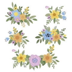 Tuinposter Floral arrangement for a postcard, spring © Evgeniia